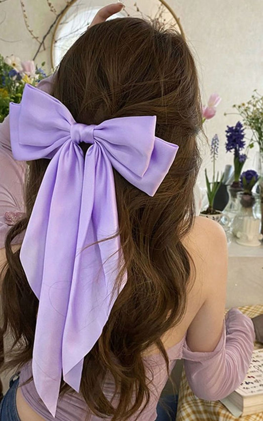 LAVENDER BOW HAIR CLIP